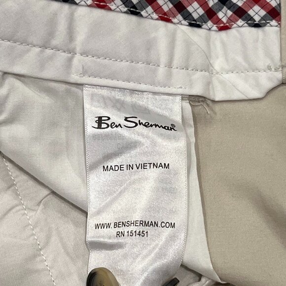 Ben Sherman Men's Slim Fit Stretch Chino Pants, Cotton, Putty, 36x32 - Picture 8 of 12